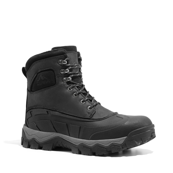 Men's Insulated Water-Resistant Snow  Boots - BLACK - 3
